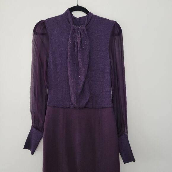 Tory Burch Abitha Combo Dress in Purple - Picture 4 of 8